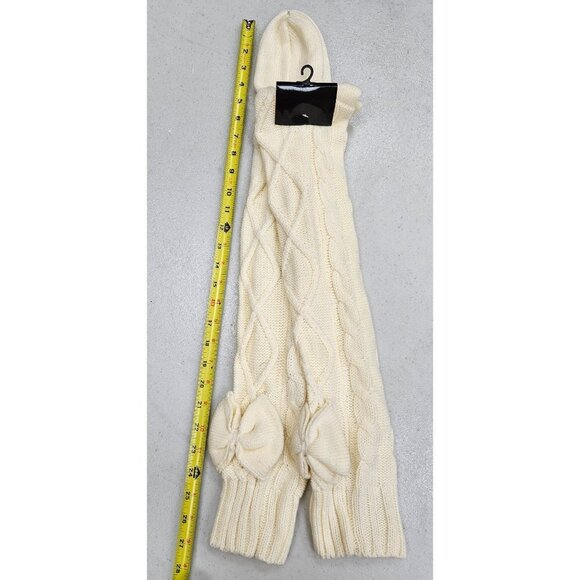 Women Long Socks Crochet Over Knit Winter Knee Leg Warmers Boot Cuff Toppers NEW - Picture 3 of 4